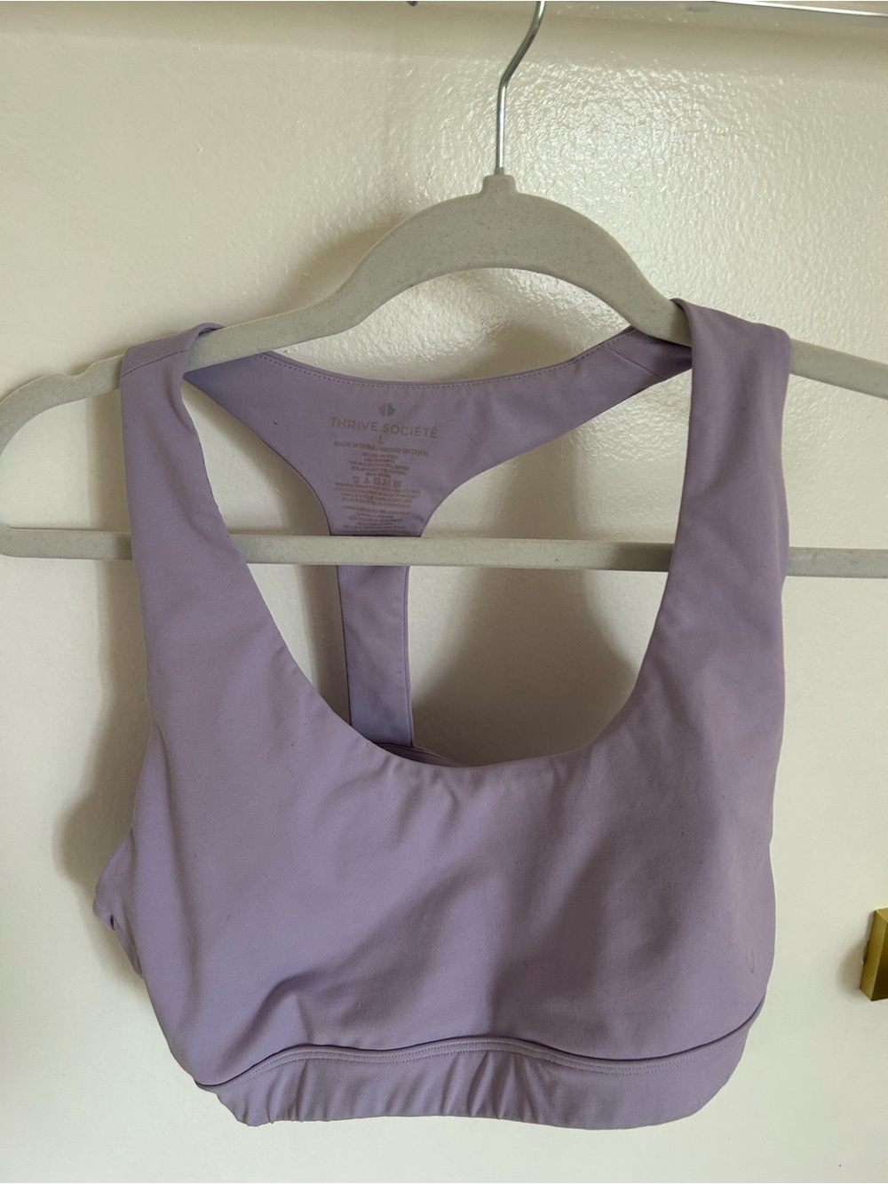 Thrive Society Lilac Sports Bra - Lavender Supportive Racerback